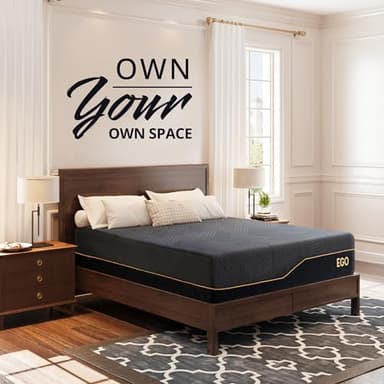 EGOHOME 14 inch Firm King Mattress, Memory Foam Mattress with Cooling Cover, Bed in a Box, CertiPUR-US Certified, Breathable and Supportive, Made in USA, 76''x80''x14'' Black - Image 6