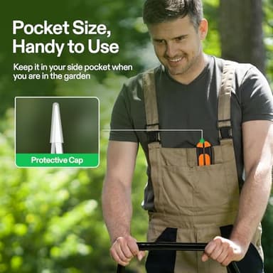 VIVOSUN 6.5 Inch Gardening Scissors Hand Pruner Pruning Shear with Straight Stainless Steel Blades Orange 1-Pack - Image 6