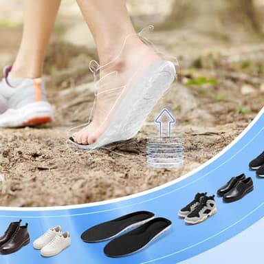 StepTastic Insoles for Men and Women, 4D Cloud Shoe Inserts for Pain Relief, Trimmable Memory Foam Insoles for Long Standing & Hiking, Cushioning Insoles to Enhance Comfort (Black, M 5-6.5/W 7-8.5) - Image 7