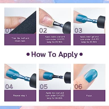 JODSONE 36 Pieces Gel Nail Polish Set U V Light Nail Drill Beginner Set Glossy Surface Easy To Apply Matte Texture All-In-One Manicure Kit - Image 7