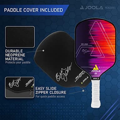 JOOLA Ben Johns Hyperion Pickleball Paddle - Carbon Surface, Elongated Handle, Polypropylene Core, Custom Cover - Image 6