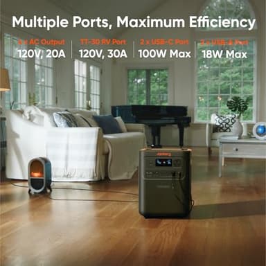 Jackery HomePower 3600 Plus Portable Power Station, 3600W AC Output, 3584Wh LFP Solar Generator, Expandable up to 43kWh, Essential Home Backup for Home Use, Emergencies, RV (Solar Panel Optional) - Image 8