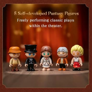 PANTASY Vintage European Grand Theater Building Set-Modular Model with Crystal Chandelier, Transparent Dome&Expandable Street Scenes Retro Collectible Theater Architecture for Adults &Home Décor Gift - Image 6