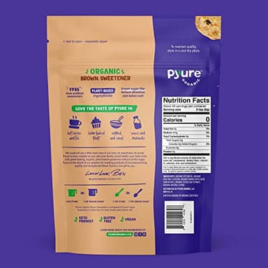 Pyure Organic Brown Sweetener | Brown Sugar Substitute | Zero Carb, Zero Sugar, Zero Calorie | Measures and Bakes Like Brown Sugar | Plant-Based for Keto Friendly Food | 12 Oz - Image 9