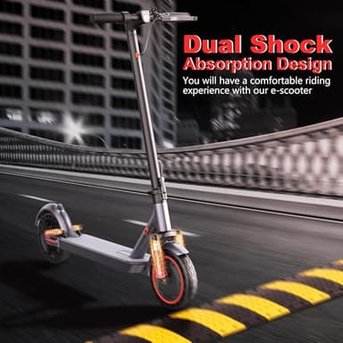 Electric Scooter, 8.5" /10" /14" Tire, 16/19/22 Mph Top Speed, 12/21/27/28/49/50 Miles Long Range, Folding Escooter for Adults and Teens with Seat Bag, Dual Braking, Dual Suspension, App - Image 4