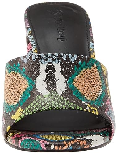 The Drop Women's Pattie High Block-heeled Mule Sandal, Multi Snake, 9 - Image 2