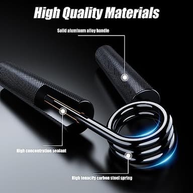 ZEAGUS Grip Strength Trainer 4 Pack,50LB-200LB Metal Hand Grip Strengthener,Non-Slip Heavy-Duty Forearm Exerciser,Hand Gripper for Muscle Building and Hand Rehabilitation Exercising - Image 3