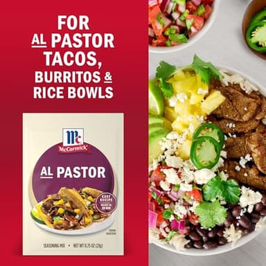 McCormick Seasoning Mix, Al Pastor, Smoky, Tangy & Savory Al Pastor for Tacos, Rice Bowls & Burritos, Ready to Serve In 20 Minutes, 0.75 oz (Pack of 12) - Image 13