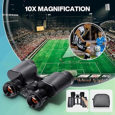 10x25 High Powered Binoculars for Adults, Waterproof Compact Binoculars with Low Light Vision for Bird Watching Hunting Football Games Travel Stargazing Cruise with Carrying Bag - Image 3
