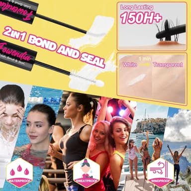 Fowendia Manga Lash Clusters Kit 8-18mm Eyelash Clusters DIY Lash Extension Kit Waterproof Anime Lashes Ultra-Thin Invisible Band 0.3mm Individual Cluster Eyelash Extensions, California Sunset-Kit - Image 7