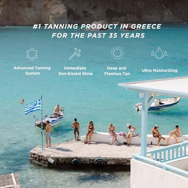 Carroten Gold Shimmer Intensive Tanning Gel | Browning Tan Accelerator | Non-Greasy, Water-Resistant with Carrot and Coconut Oil | Vitamin A & E For Moisture & Hydration | Made in Greece | 5 Fl Oz - Image 3