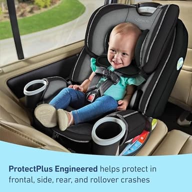 Graco 4Ever DLX 4-in-1 Car Seat, Grey, Infant to Toddler Car Seat, with 10 Years of Use, Rear-facing, Forward-facing and Booster Modes, Safe, Comfortable and Convenient - Image 4