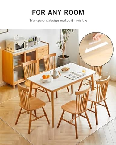 FURKIT Area Mat for Hard Floors, 5'×7' Transparent PVC Area Rug for Home, Waterproof Durable Protector for Dining Room, Kitchen, Living Room, Large No-Slip Baby Play Mat for Floor, Pet Litter Pad - Image 7