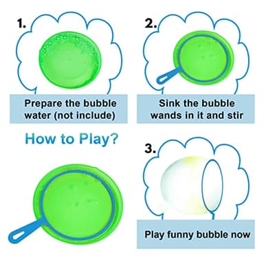 Roberly 28 Pcs Big Bubble Wands Set Bulk for Kids Summer Outdoor Activities Party Favors Gifts Birthday Games, Giant Bubbles Making Toys with Tray - Image 2