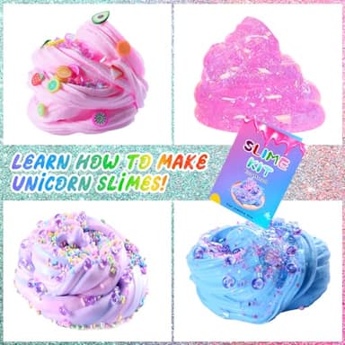inksbui Confetti Slime Kit, Sparkling, Glimmer, Crunchy, Foam, Jelly Cubes Slime, Stress Relief Toys, Party Favors for Kids, for Girl Boys 6 7 8 9 10 11 12 - Image 4
