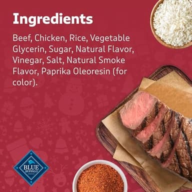 Blue Buffalo Nudges Grillers Dog Treats, Steak, 5-oz. Seasonal Bag - Image 5