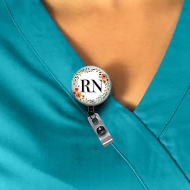 RN Nurse BADGE Reel, RN Nurse Thank You Gift, ID Badge Holder, Nursing Grad Gifts, Registered Nurse RN Graduation Gift, Nurse Appreciation Gift - Image 2
