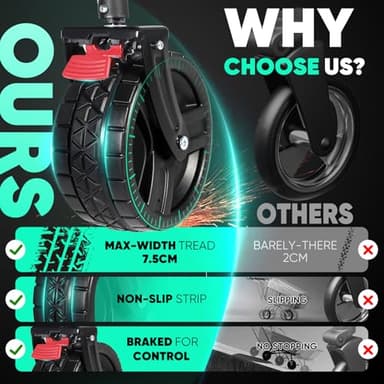 Collapsible Wagon Cart with Big All-Terrain Beach Wheels, Foldable Heavy Duty Wagons with Cup Holders, Utility Carts for Camping, Garden, Outdoor, Grocery, Sports. Black - Image 4