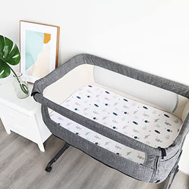 Bassinet Sheet 4 Pack for Baby Boys or Girls, Bassinet Sheets Ultra Soft Universal Fit for Most Rectangle, Oval, Hourglass Bassinet Mattress, Bassinet Sheets, Aqua - Image 4