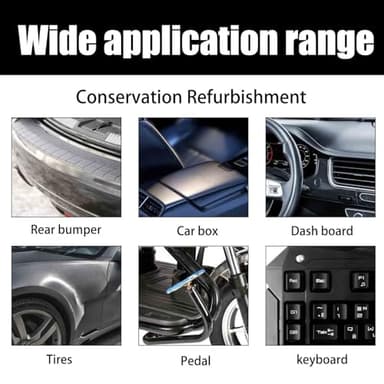 Crystal Coating for Car Plastic Parts, Plastic Restorer Refurbish Agent with Sponge, Automotive Exterior and Interior PlasticParts Scratch Remover, Car Ceramic Coating (3PCS) - Image 5
