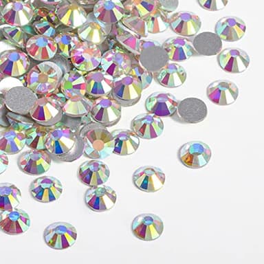 beadsland Flat Back Crystal Rhinestones Round Gems for Nail Art and Craft Glue Fix, CrystalAB (4.6-4.8mm) SS20/1440pcs - Image 2