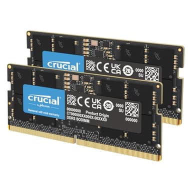 Crucial 128GB Kit (2X64GB) DDR5 RAM 5600MHz (or 5200MHz or 4800MHz) Laptop Memory Kit, SODIMM 262-Pin, Compatible with Latest Intel Core Ultra and AMD Ryzen 8000 & Above – CT2K64G56C46S5 - Image 1