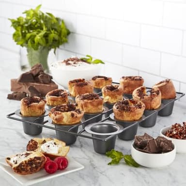 Chicago Metallic 26121 Professional 12-Cup Non-Stick Mini-Popover Pan, 16-Inch-by-10.75-Inch - Image 3