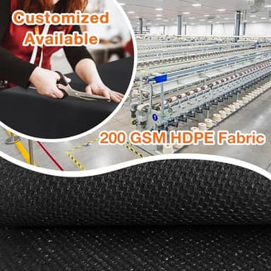 Artpuch Pergola Shade Cover with Grommets 6x8 FT 90% UV Block Outdoor Sun Shade Cloth Privacy Screen for Patio (Customized Available) Black - Image 2