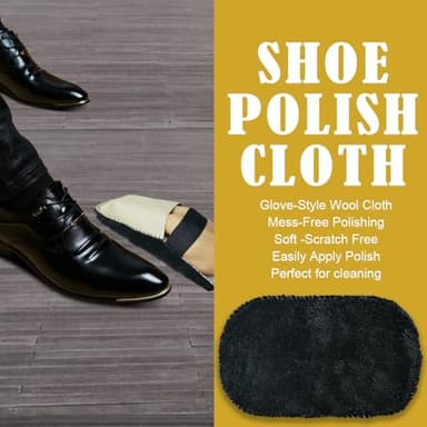 COMVERIX Black Shoe Polish 2 Pack Total 3.4oz,Polish Care for Black Leather goods,Shoe Cream,Shine Cloth, Durable Shoe Horn,Contains Waterproof UV Protection Material. - Image 4