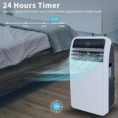 Shinco 12,000 BTU Portable Air Conditioner, Portable AC Unit with Built-in Cool, Dehumidifier&Fan Modes for Room up to 400 sq.ft, with Remote Control, 24 Hour Timer, Installation Kit - Image 8