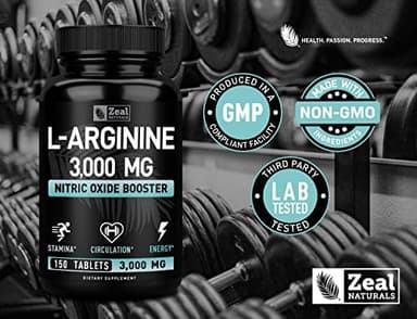 L Arginine 3000mg Capsules (150 Tablets | 1000mg) Maximum Dose L-Arginine Nitric Oxide Supplement for Supporting Muscle Growth, Vascular Function and Energy - Nitric Oxide Booster - Image 4