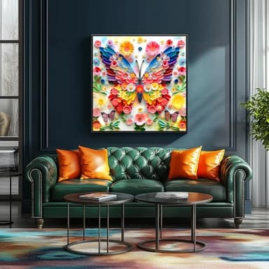 Puzzles for Adults 500 Pieces Colorful Butterfly FlowerJigsaw Puzzles 500 Pieces Difficult Fun Paper Art Unique Beautiful Family Puzzle Challenging Games Gift for Teens Kids Adults (20"x20") - Image 2