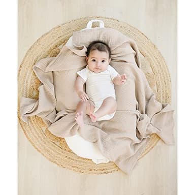 Konssy 3 Pack Muslin Swaddle Blankets for Unisex, Newborn Receiving Blanket, Large 47 x 47 inches, Soft Breathable Muslin Baby Swaddles for Boys & Girls - Image 4