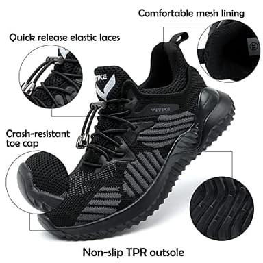 JMFCHI Boys Girls Kids' Sneakers Knitted Mesh Sports Shoes Breathable Lightweight Running Shoes for Kids Fashion Athletic Casual Shoes Classic Black - Image 2