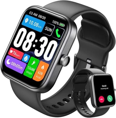 TOZO 2025 New Upgraded Smart Watch for Men Women for iPhone&Android, 1.83" Fitness Tracker Bluetooth Call [Answer/Make], IP68 Waterproof Sleep Monitor, 100+ Sport Modes - Image 1