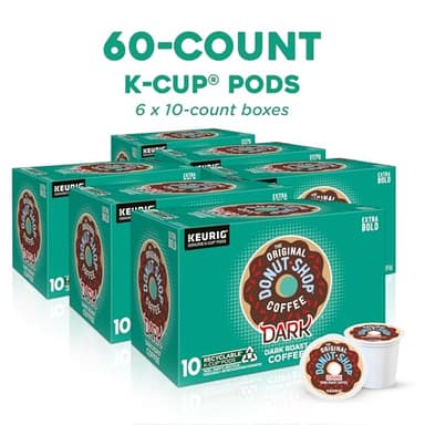 The Original Donut Shop Dark Keurig Single-Serve K-Cup Pods, Dark Roast Coffee, 60 Count, (6 Packs of 10) - Image 2
