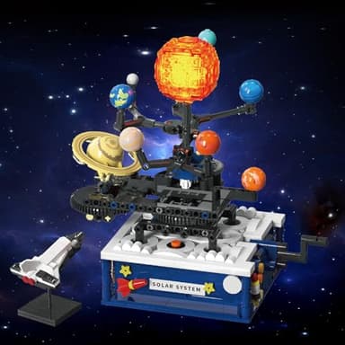 Solar System Building Sets with Light - Rotatable Space Exploration Building Toys with 9 Planets & Rocket Sets Science Astronomy Educational Gifts for Boys Girls Age 6+ Years Old Kids(775 PCS) - Image 7