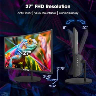 Sceptre New 27-inch Curved Gaming Monitor 100Hz HDMI X2 Build-in Speakers 2025 - Image 6