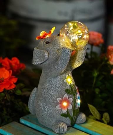 Acgarten Solar Dog Garden Statue Decor: Outdoor Sculpture Art Ornament for Porch Patio Balcony Yard Lawn - Unique Birthday Gift for Women Mom Grandma - Image 8