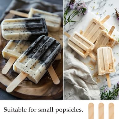 KTOJOY 200 Pcs Craft Sticks Ice Cream Sticks Natural Wood Popsicle Craft Sticks 4.5 inch Length Treat Sticks Ice Pop Sticks for DIY Crafts - Image 4