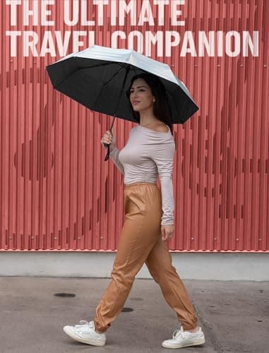 REPEL Windproof Travel Umbrella - Compact & Withstands Winds up to 85MPH, Strongest Premium Auto Folding Umbrella for Rain and Sun - Durable, Light & Portable for Women & Men, Fits Backpack & Cars - Image 6