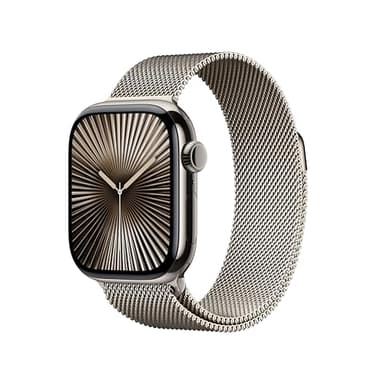 Apple Watch Series 10 [GPS + Cellular 42mm case] Smartwatch with Natural Titanium Case with Natural Milanese Loop. Fitness Tracker, ECG App, Always-On Retina Display, Carbon Neutral - Image 1