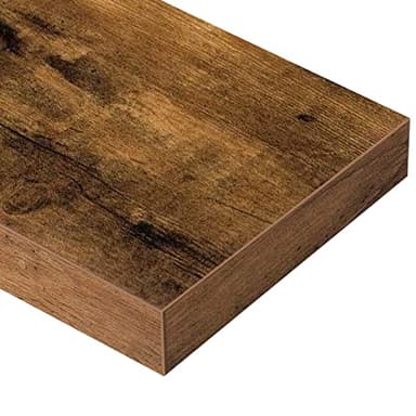 QEEIG Floating Shelves for Wall 47.2" Extra Long - Wall Shelf Bathroom Kitchen Living Room Bedroom Farmhouse Home Decor Display Bookshelf Large 47.2 x 9.3 inch Set of 2, Rustic Brown (008-120BN) - Image 8