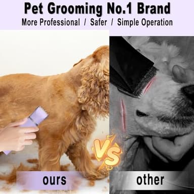 Veeconn Dog Grooming Clippers Kit-Electric Rechargeable Cat Trimmer Tools-Cordless Quiet Pet Nail Paw Grinder-4 in 1 Multifunctional Low Noise Shaver-Razor for feet Face Ears Toenail Eye - Image 6