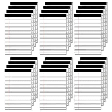 24 Pack of Legal Pad Writing Pads 5" x 8" Notepad 80gsm Recycled Paper Small Legal Pads 25 Lines Note Pads Perforated Legal Pads 720 Sheets Double-Sided Printing Printed Legal Pads for School, - Image 1