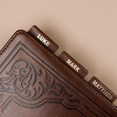 UPAFEXXI-Leather Bible Tabs, Bible Tabs for women and men(Gold Foil Lettering) Large Print Stickers, Easy to Read and Apply, 80 Chapters Labels for Easy Navigation(Brown) - Image 4