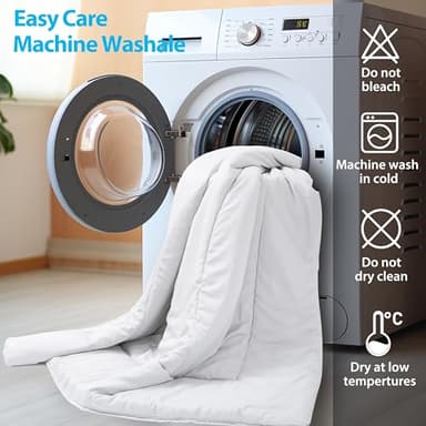 Luxurious 50x70 Inch Lap Quilt & Throw Blanket - Ultra Soft & Breathable Bamboo Viscose Fabric - Perfect for Couch, Bed, Wheelchair, Elderly Care, and Travel, Machine Washable, White - Image 7