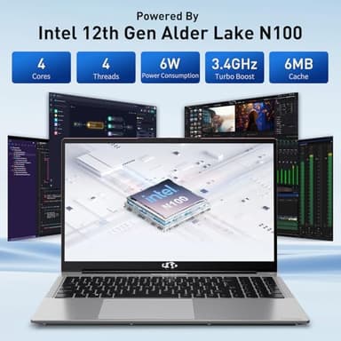NIMO 15.6 IPS-FHD-Laptop, 16GB RAM 1TB SSD Intel Pentium Quad Core N100, Backlit Keyboard Fingerprint (Beat to i3-1115G4 Up to 3.4GHz) Computer for Student-Home WiFi 6 BT5.2 Win 11 - Image 5