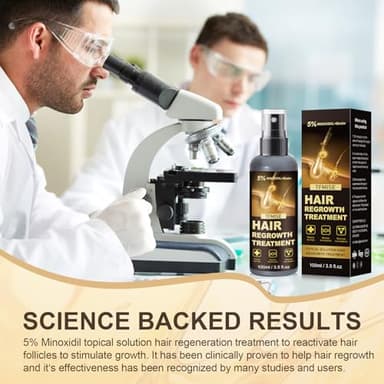 Minoxidil Spray - 5% Minoxidil for Men, Minoxidil for Women Hair Growth Products, Extra Strength Hair Regrowth Treatments with Biotin, Help to Stop Loss Hair Unscented Light and non Greasy 3.38 Fl.OZ - Image 6