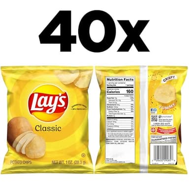 Lay's Potato Chips, Classic, 1 Ounce (Pack of 40) - Image 2